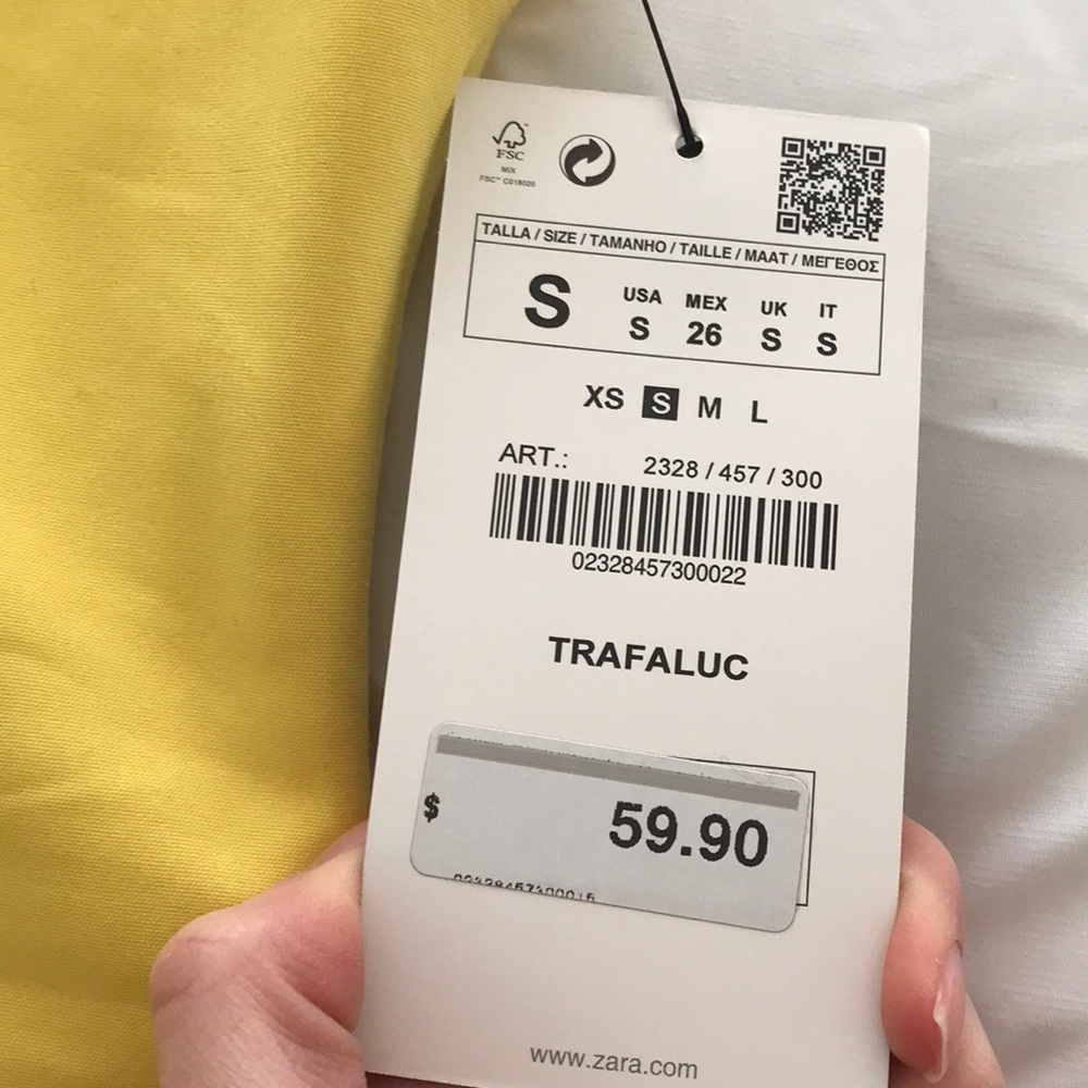 Zara Trafaluc Yellow Mini NWT size S - Picture 2 of 4